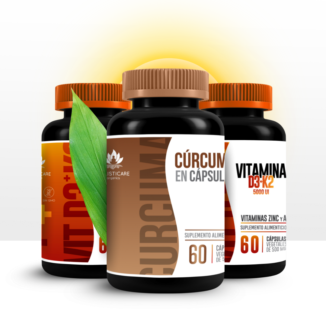 Vitamina D3 60 Cáps + Cúrcuma 60 Cáps KIT REFUERZO INMUNE