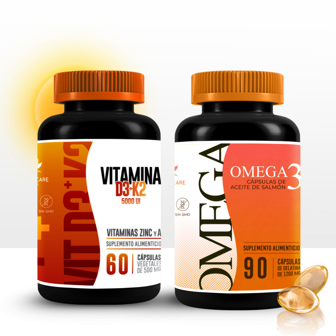 Omega 3 90 Caps + Vitamina D3+K2- 60 Caps MANTENIMIENTO
