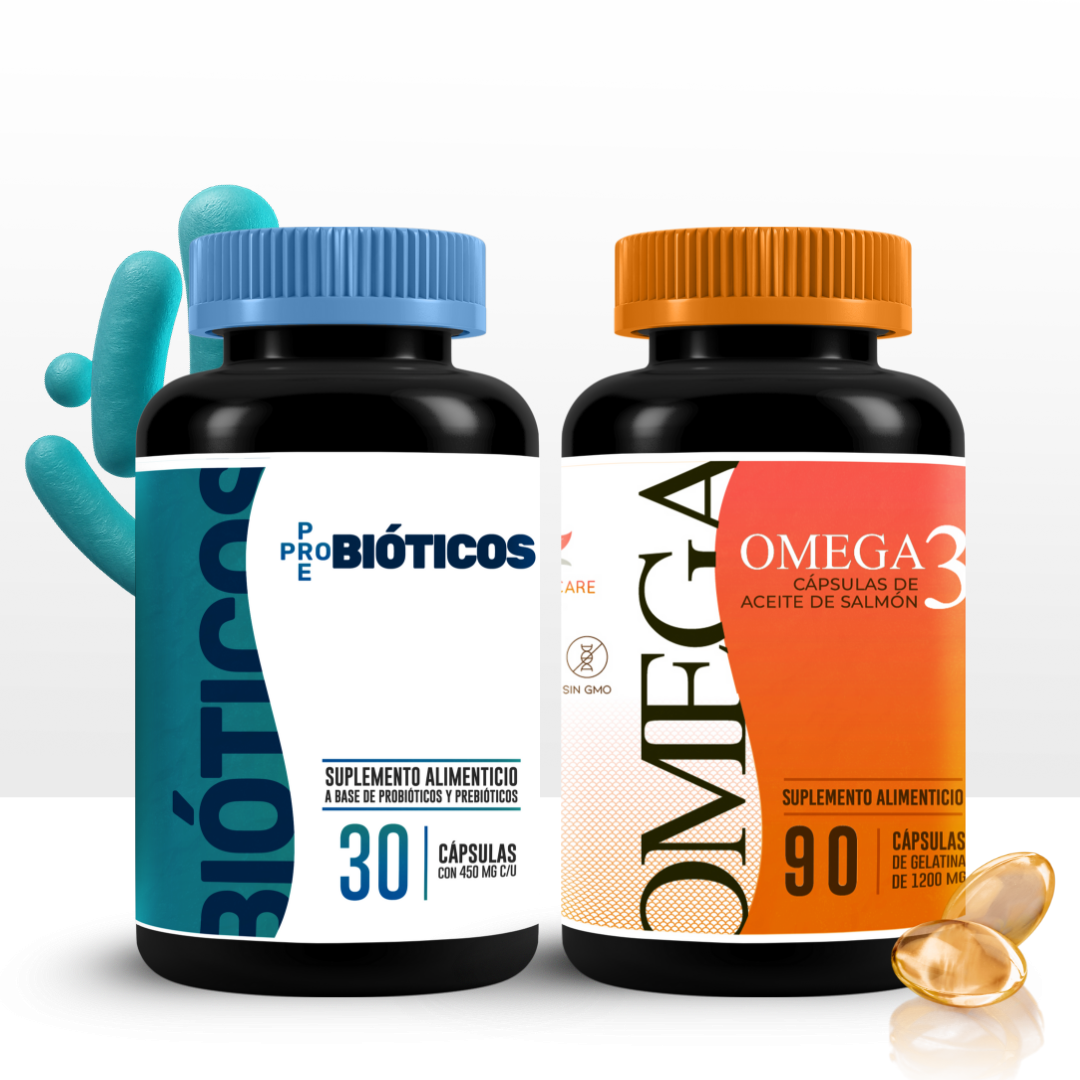 Pre-Pro Bióticos 30 Caps + Omega 3 90 Cáps DURANTE QUIMIOTERAPIA