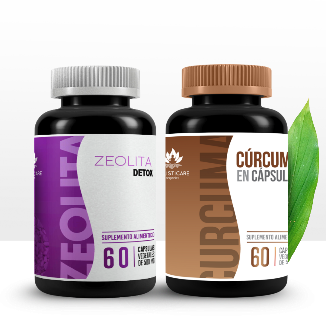 Cúrcuma -60 Cáps + Zeolita 60 Cáps ANTIOXIDANTE