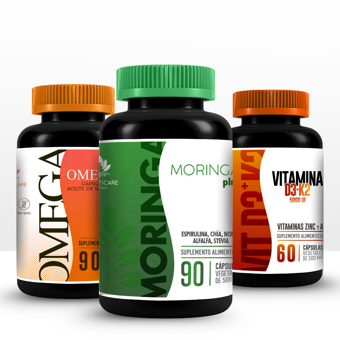 Omega 3 + Vitamina D3k2 + Moringa - Antiinflamación