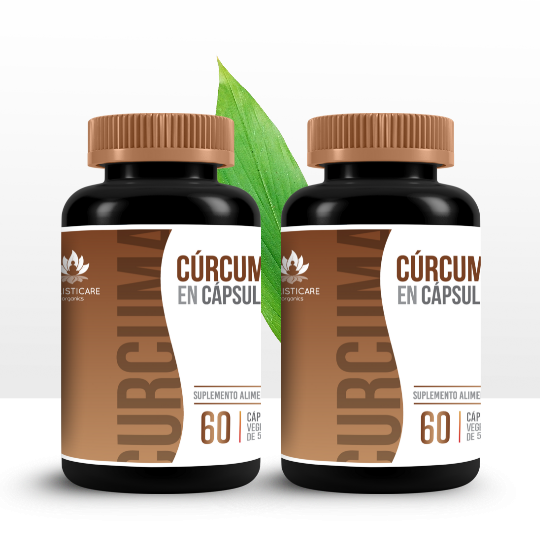 Cúrcuma Dúo - Cúrcuma orgánica + Pimienta negra-60 cápsulas