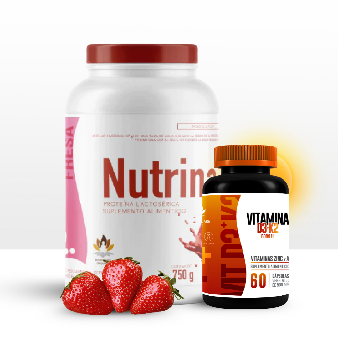 Nutrina - Proteína Lactosérica Para Pacientes Oncológicos 750gr + Vitamina D3+K2 60 Caps PRE OPERATORIO