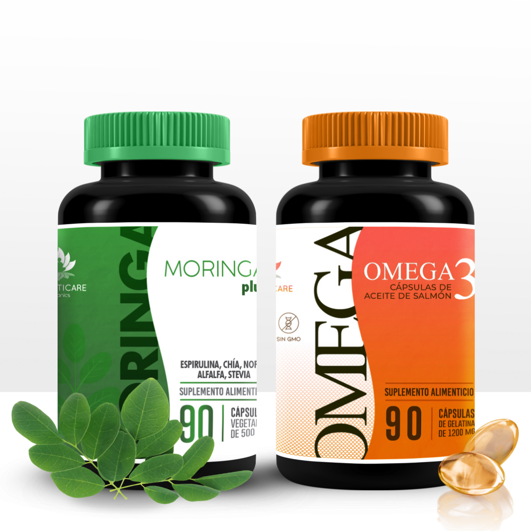 Omega 3 90 Caps + Moringa Plus 90 Caps ANTIDEPRESIVO