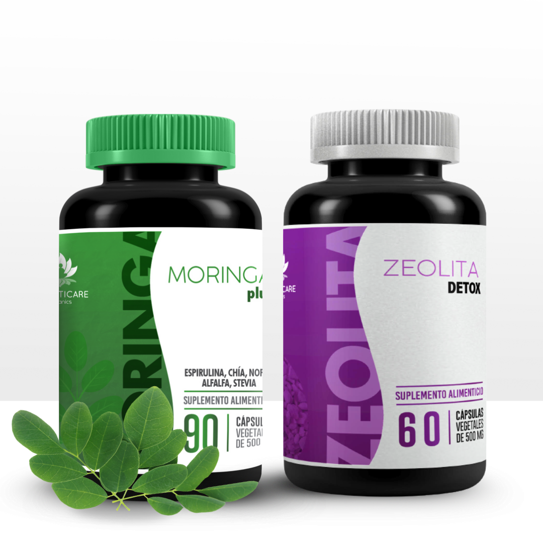 Zeolita 60 Caps + Moringa Plus 90 Caps DETOX NATURAL