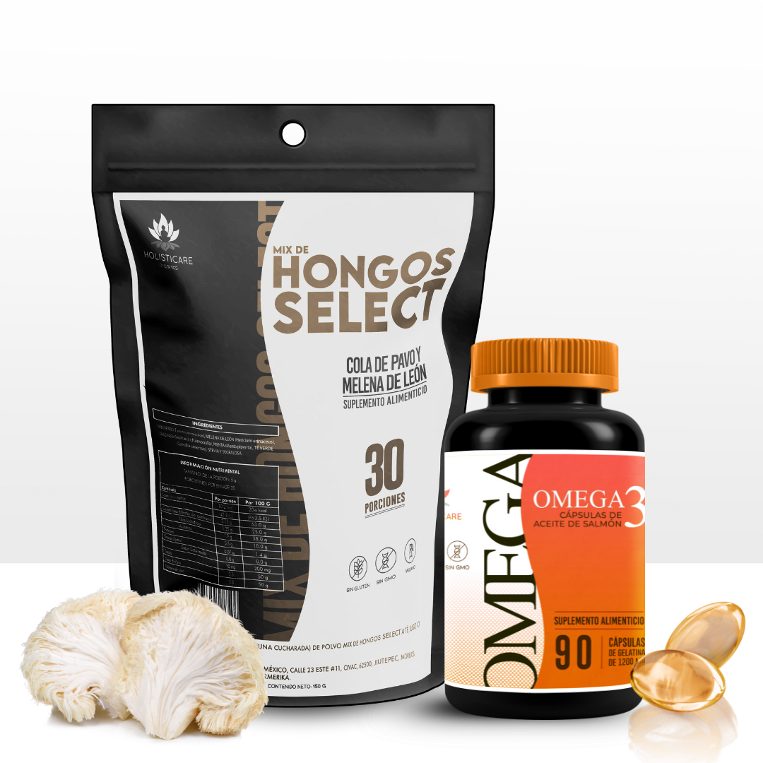 Mix Hongos Select + Omega 3 - Kit  Neuro Proteccion (neuro boost)