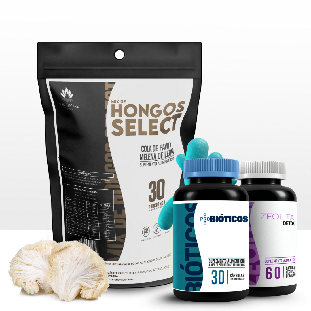Mix de Hongos Select + Pre-Probioticos + Zeolita -Kit Detox