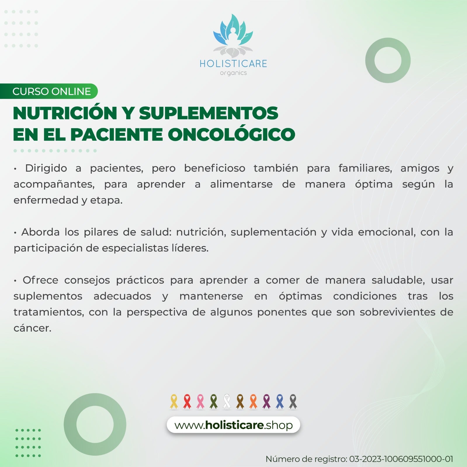 Nutrición Y Suplementos Dirigido a Pacientes Oncológicos / CURSO ONLINE