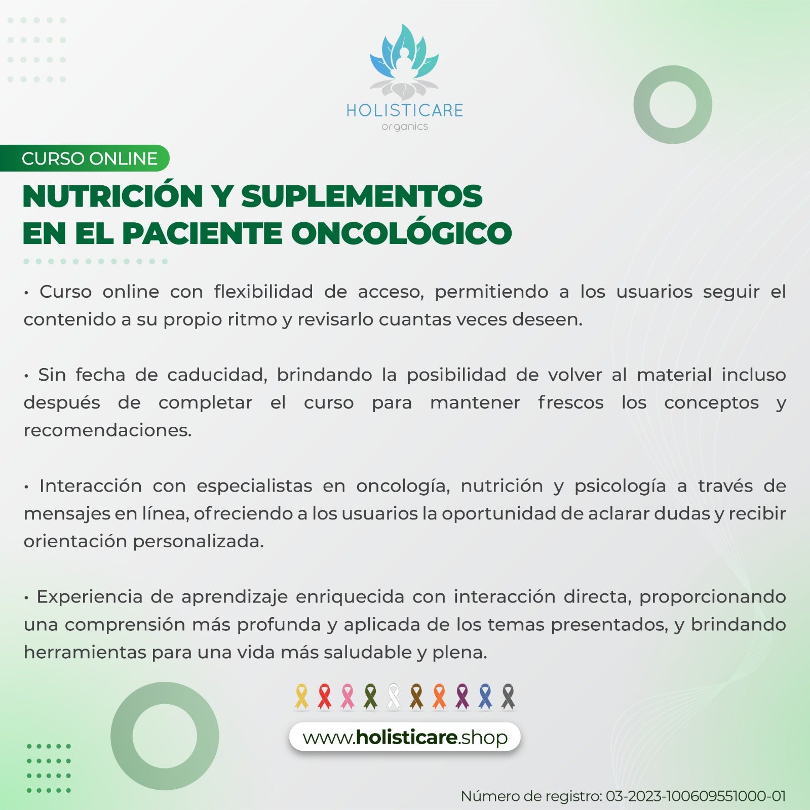 Nutrición Y Suplementos Dirigido a Pacientes Oncológicos / CURSO ONLINE