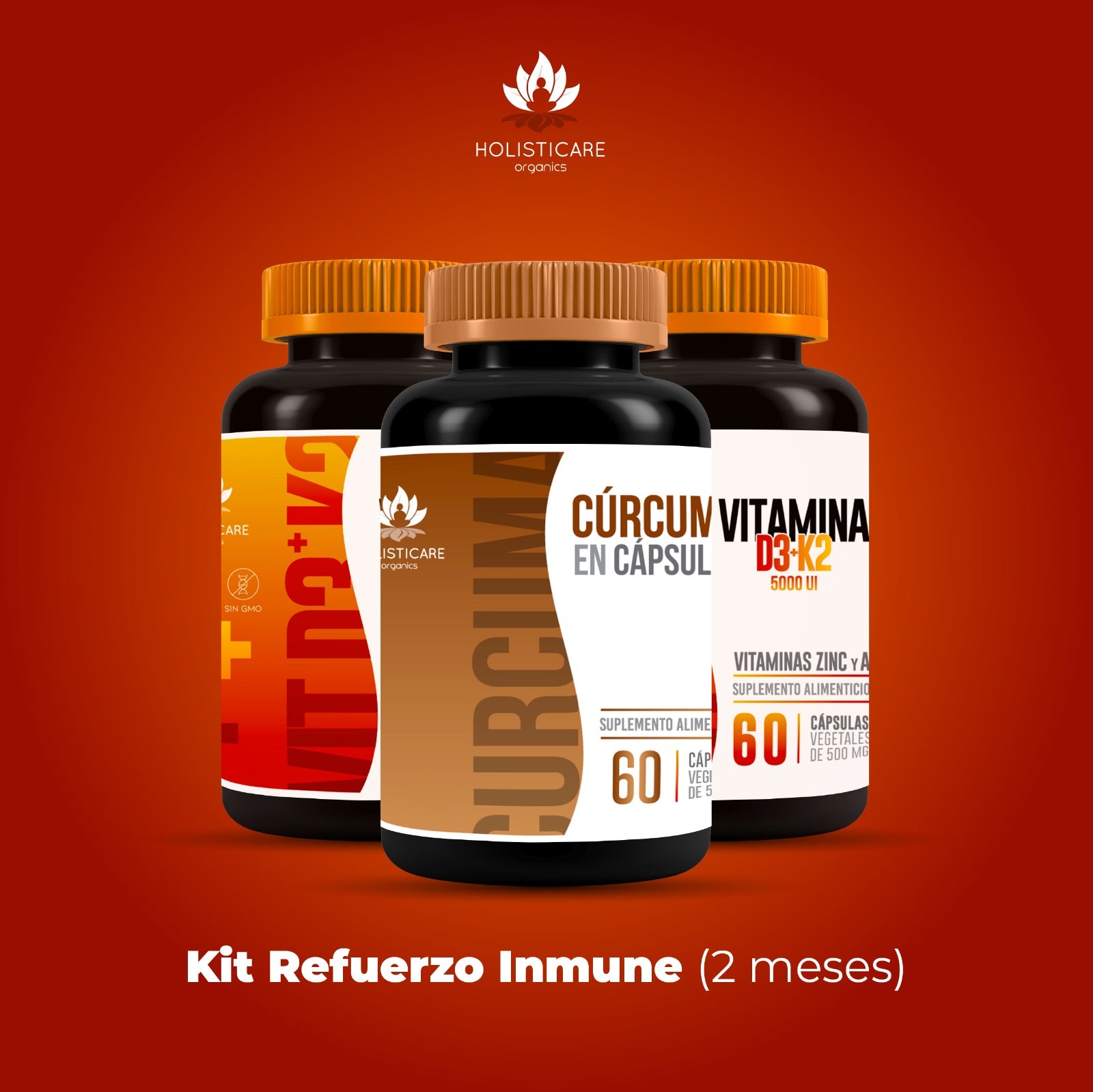 Vitamina D3 60 Cáps + Cúrcuma 60 Cáps KIT REFUERZO INMUNE
